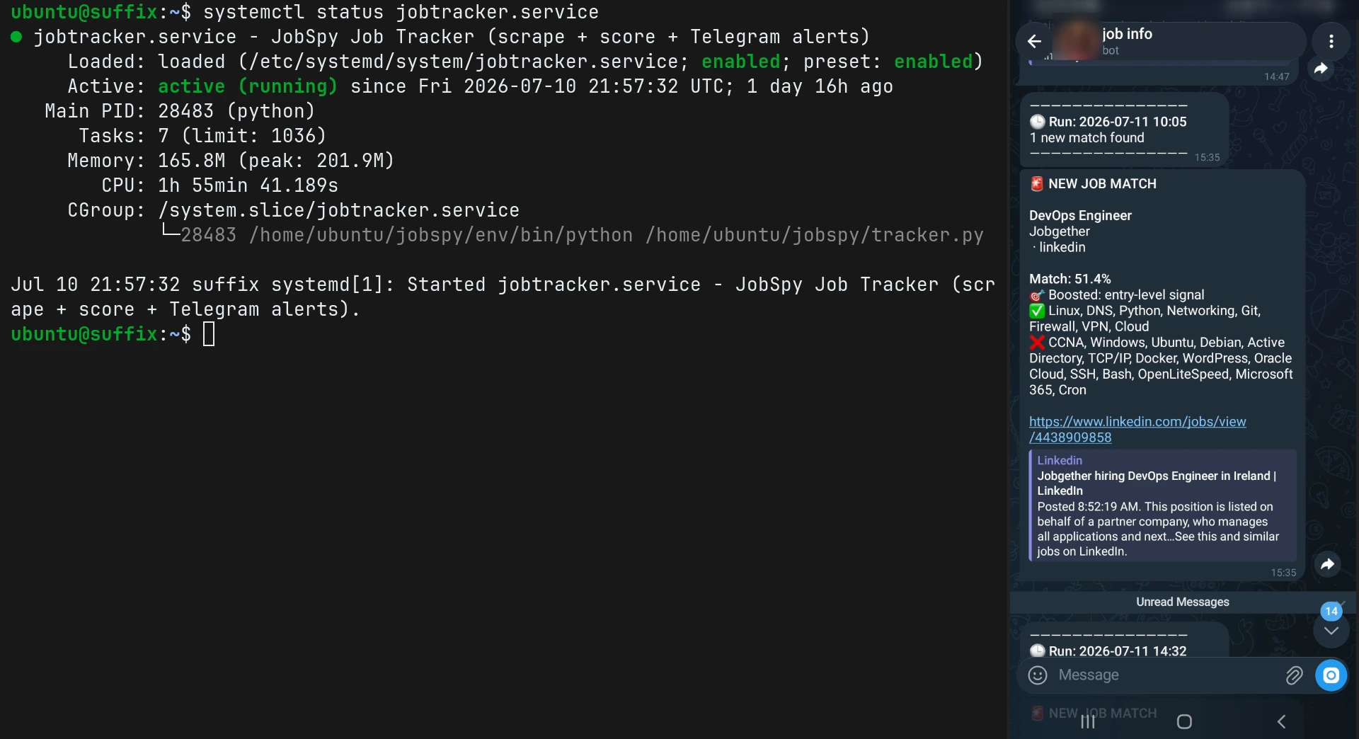Job Notify project preview