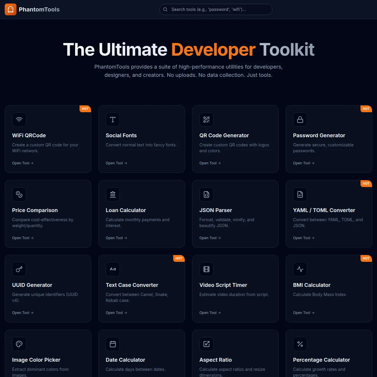 Phantom Tools project preview